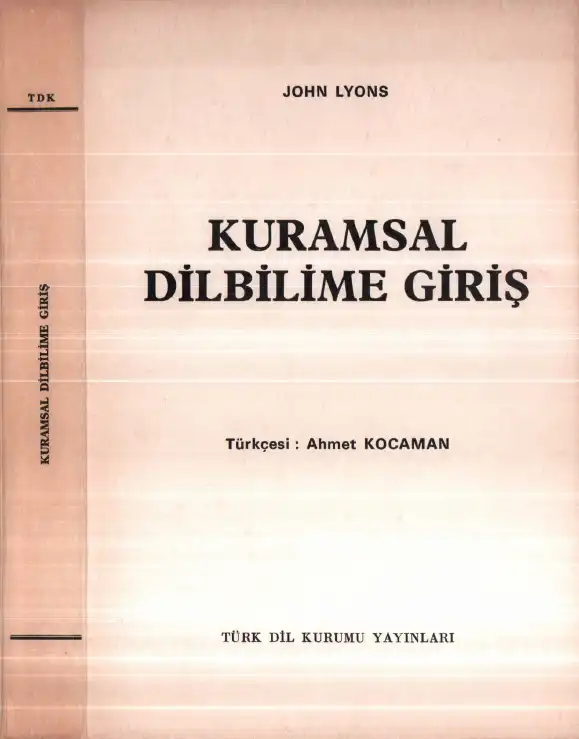 Kuramsal Dilbilime Giriş — John Lyons