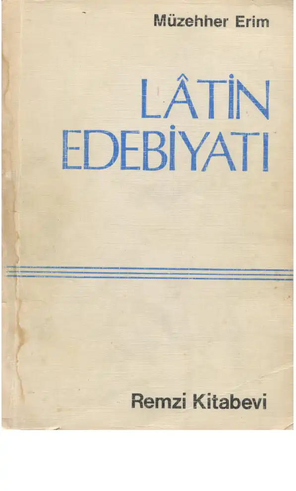 Latin Edebiyatı — Müzehher Erim