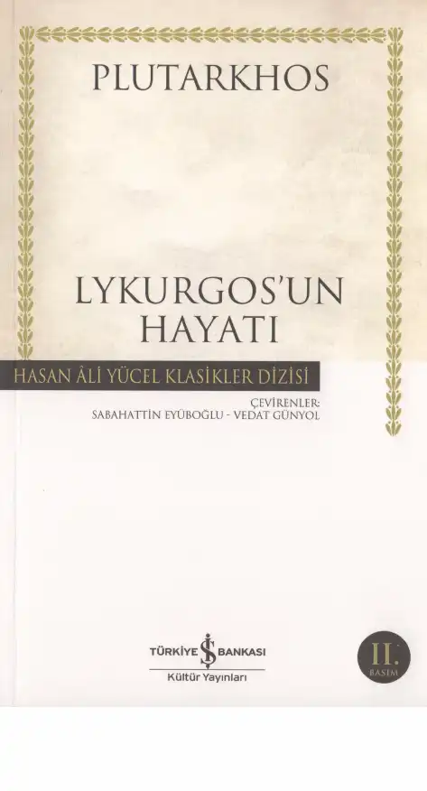 Lykurgos'un Hayatı — Plutarkhos