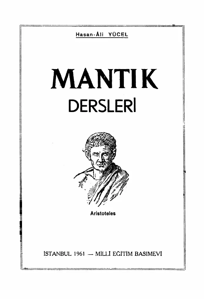 Mantık Dersleri — Hasan Ali Yücel