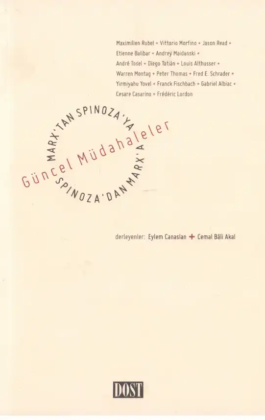 Marx'tan Spinoza'ya, Spinoza'dan Marx'a: Güncel Müdahaleler — Eylem Canaslan, Cemal Bali Akal