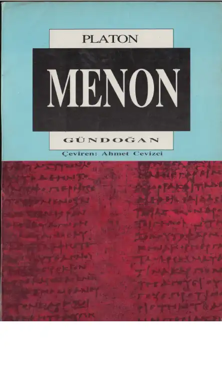 Menon — Platon (Eflatun)
