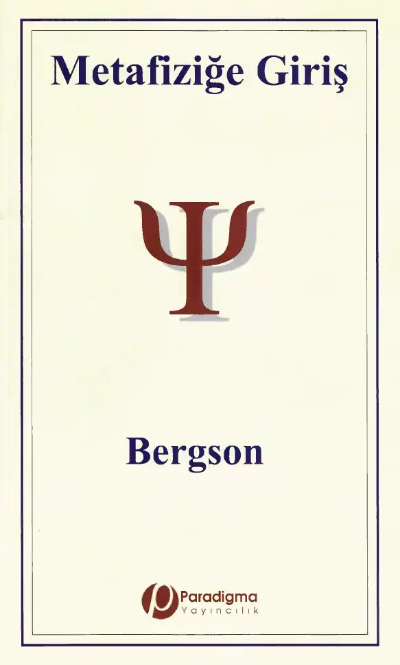 Metafiziğe Giriş — Henri Bergson
