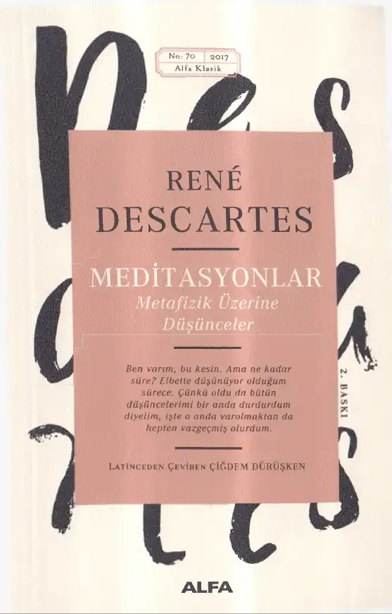 Metafizik Üzerine Düşünceler — René Descartes