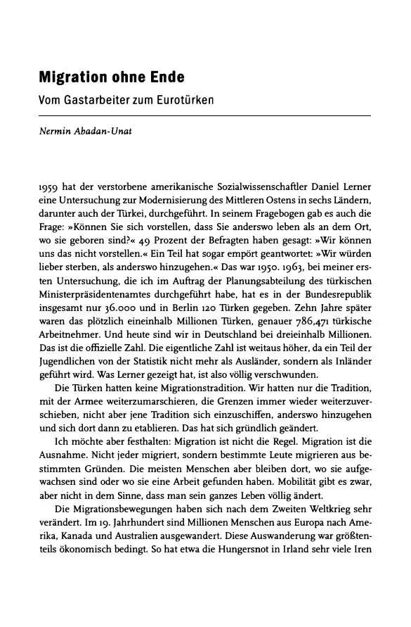 Migration ohne Ende: Vom Gastarbeiter zum Eurotürken — Nermin Abadan-Unat