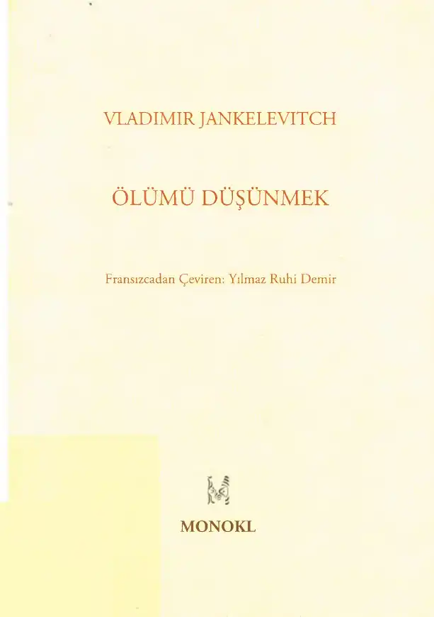 Ölümü Düşünmek — Vladimir Jankelevitch