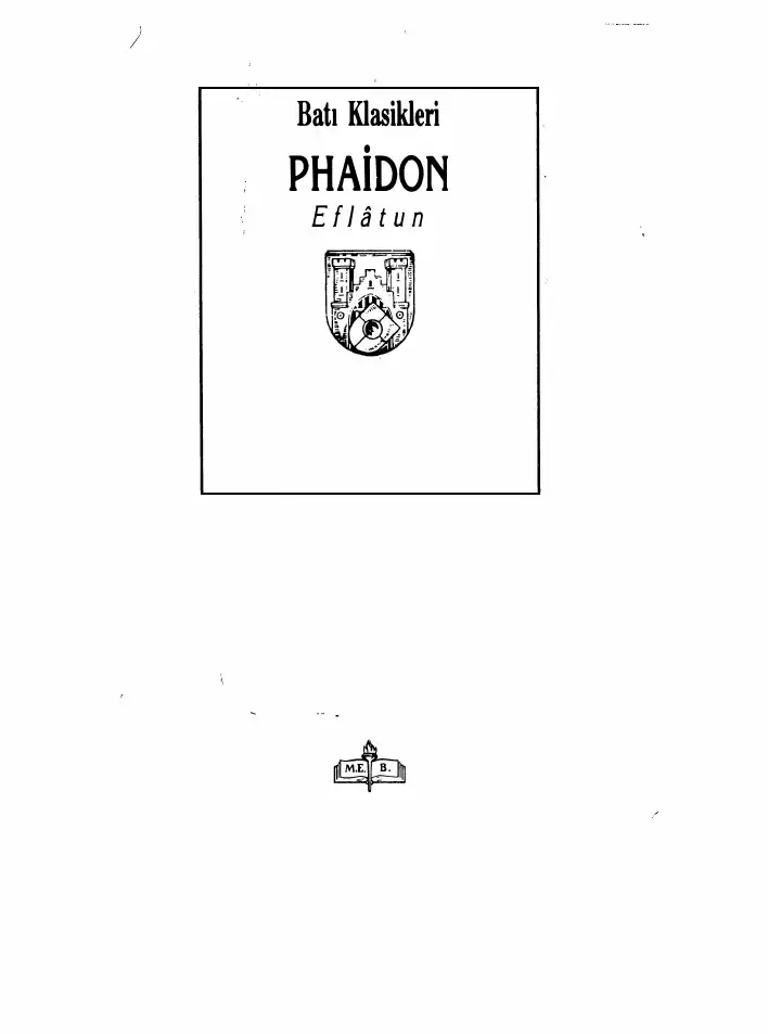Phaidon — Platon (Eflatun)