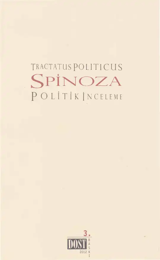 Politik İnceleme — Benedictus (Baruch) Spinoza