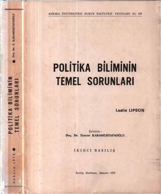 Politika Biliminin Temel Sorunları — Leslie Lipson