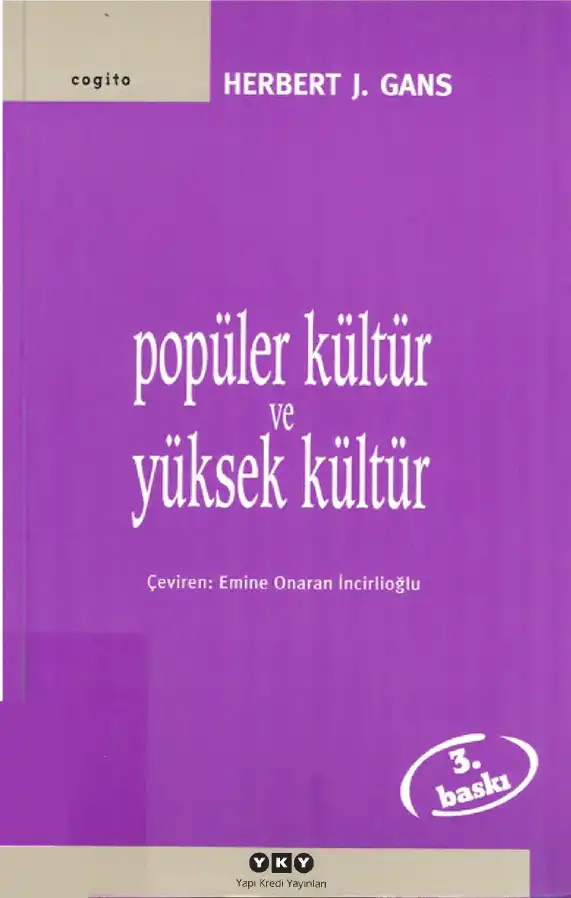 Popüler Kültür ve Yüksek Kültür — Herbert J. Gans
