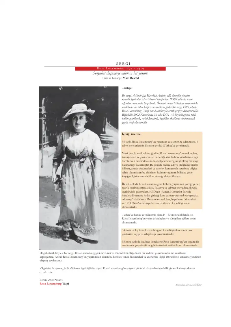 Rosa Luxemburg Sosyalist Düşünceye Adanan Bir Yaşam — Maxi Besold