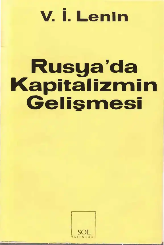 Rusya'da Kapitalizmin Gelişmesi — V. İ. Lenin