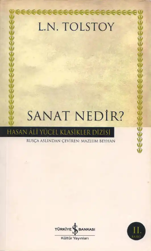 Sanat Nedir? — Lev Nikolayeviç Tolstoy