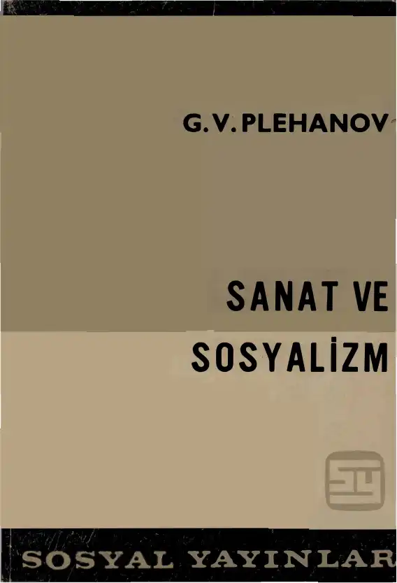 Sanat ve Sosyalizm — G. V. Plehanov
