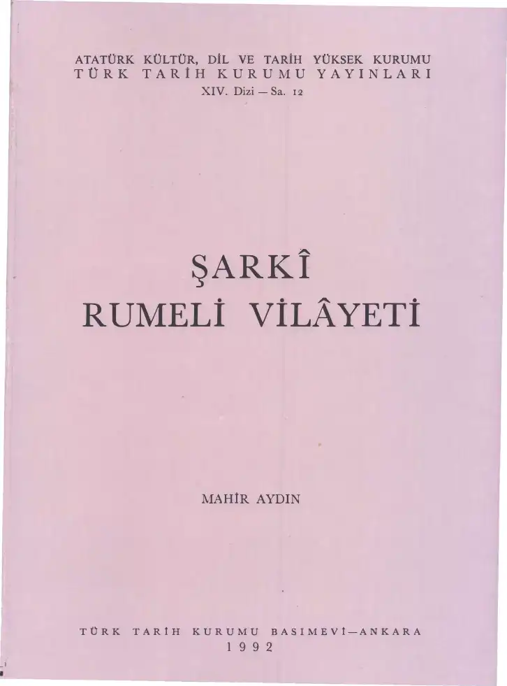Şarki Rumeli Vilayeti — Mahir Aydın