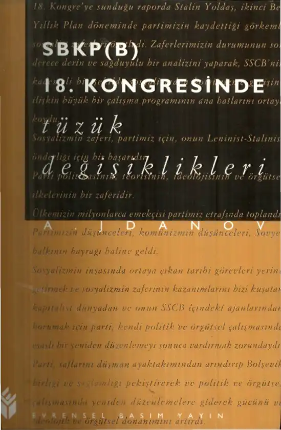 SBKP(B) 18. Kongresinde Tüzük Değişiklikleri — A. Jdanov