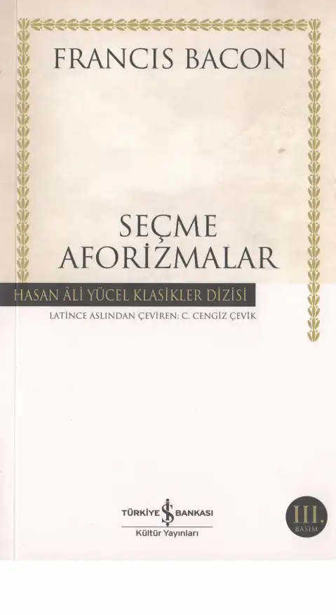 Seçme Aforizmalar — Francis Bacon