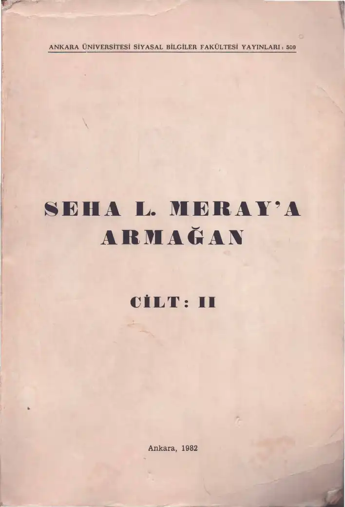 Seha L. Merat'a Armağan Cilt II — Bilinmiyor