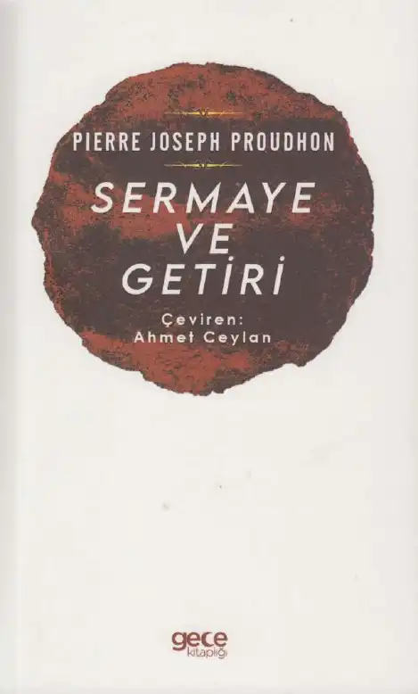 Sermaye ve Getiri — Pierre-Joseph Proudhon