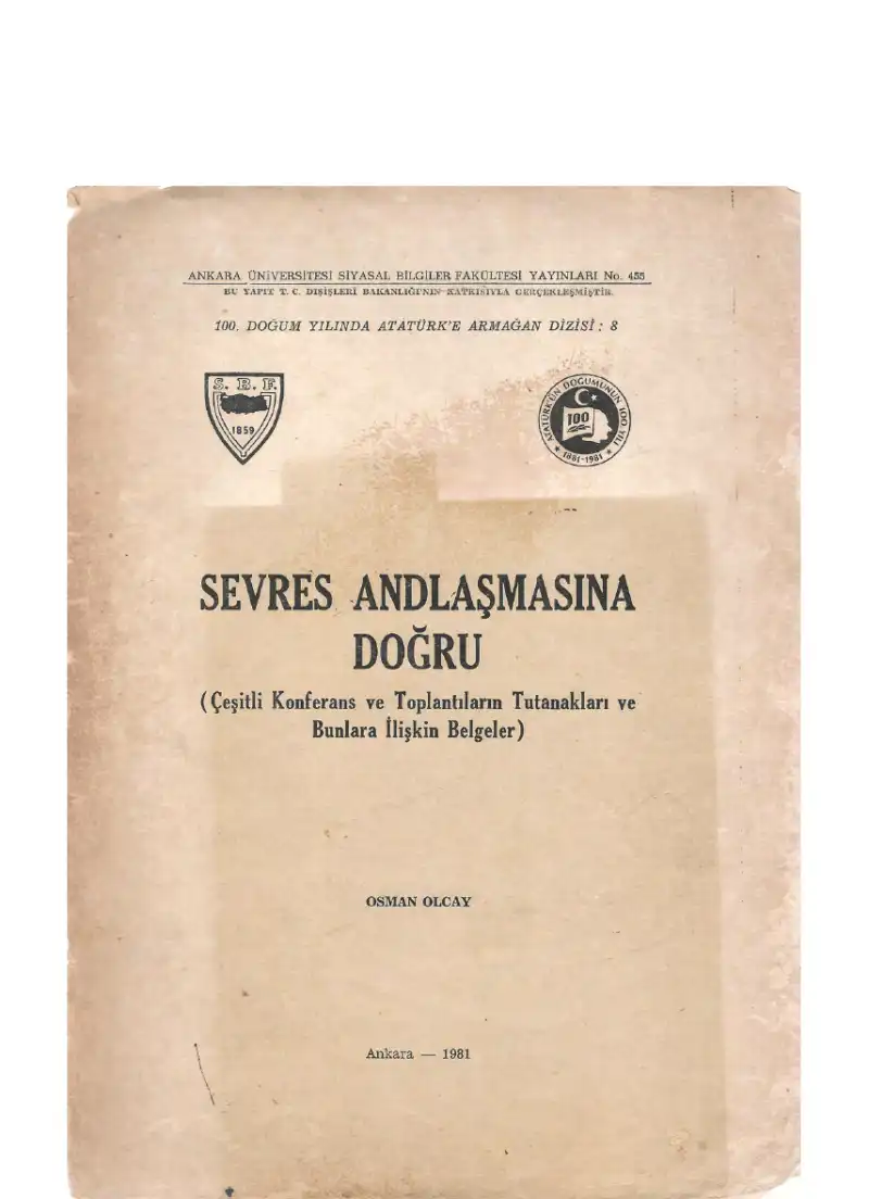 Sevres Andlaşmasına Doğru — Osman Olcay