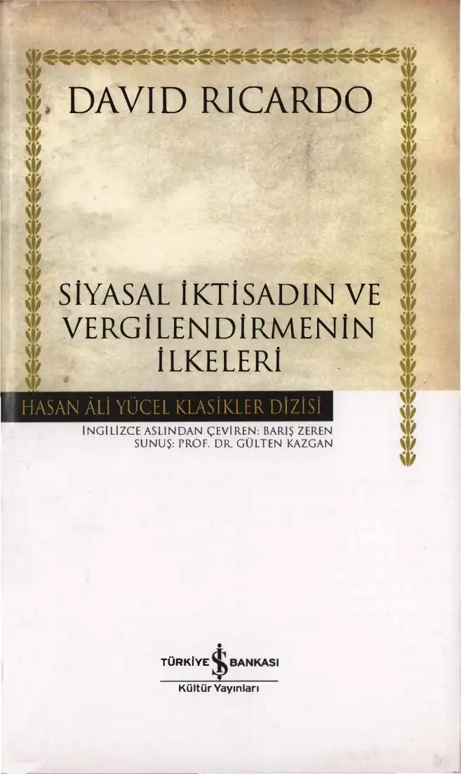 Siyasal İktisadın ve Vergilendirmenin İlkeleri — David Ricardo