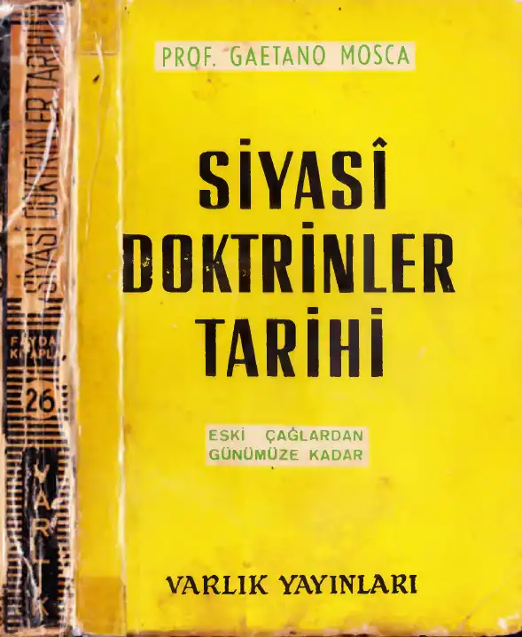 Siyasi Doktrinler Tarihi — Gaetano Mosca
