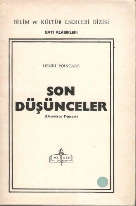 Son Düşünceler — Henri Poincaré