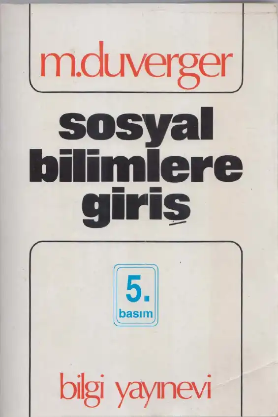 Sosyal Bilimlere Giriş — Maurice Duverger