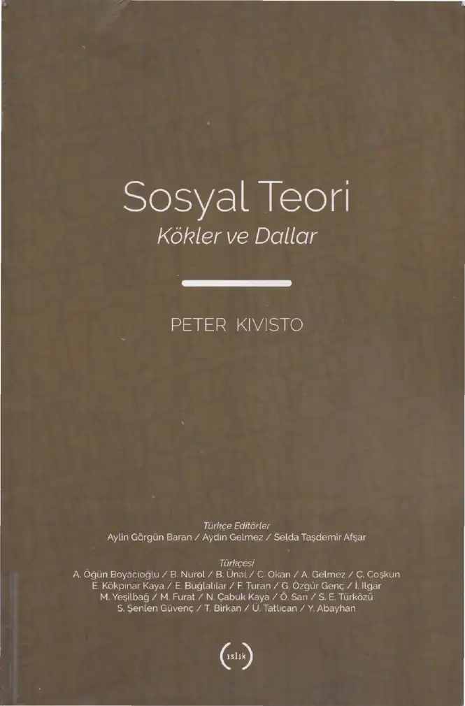 Sosyal Teori İslık — Peter Kivisto