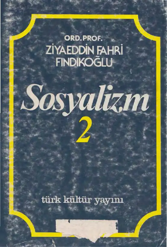 Sosyalizm 2: Türk Kültürü — Ziyaeddin Fahri Fındıkoğlu