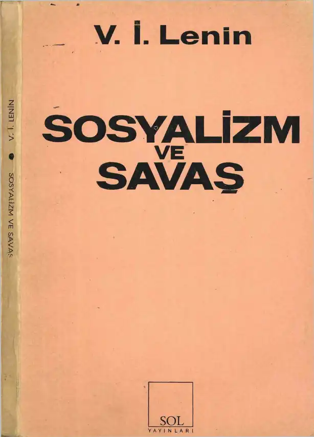 Sosyalizm ve Savaş — Vladimir İlyiç Lenin