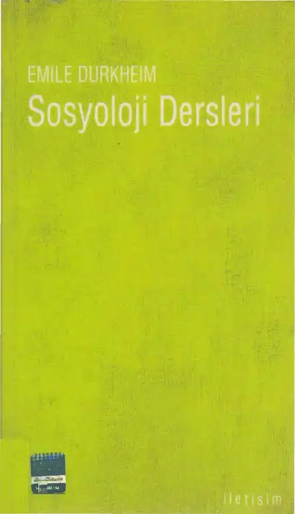 Sosyoloji Dersleri — Emile Durkheim