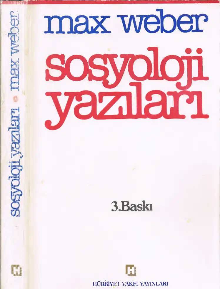 Sosyoloji Yazıları — Max Weber