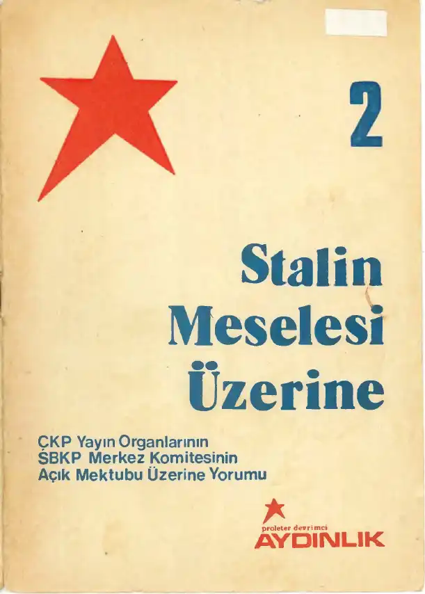 Stalin Meselesi Üzerine — Bilinmiyor