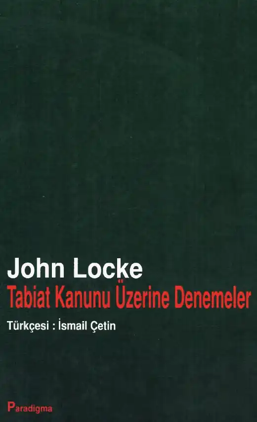 Tabiat Kanunu Üzerine Denemeler — John Locke