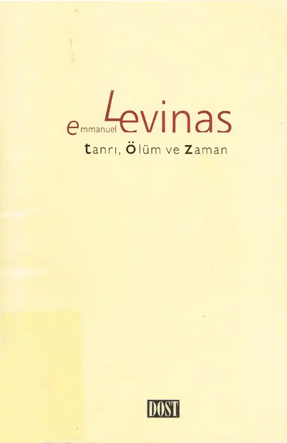 Tanrı, Ölüm ve Zaman — Emmanuel Levinas