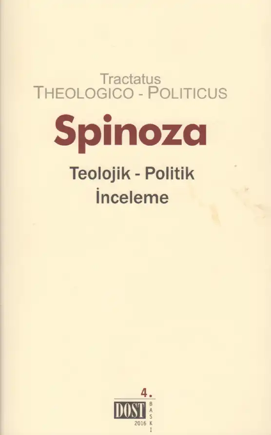 Teolojik-Politik İnceleme — Benedictus Spinoza
