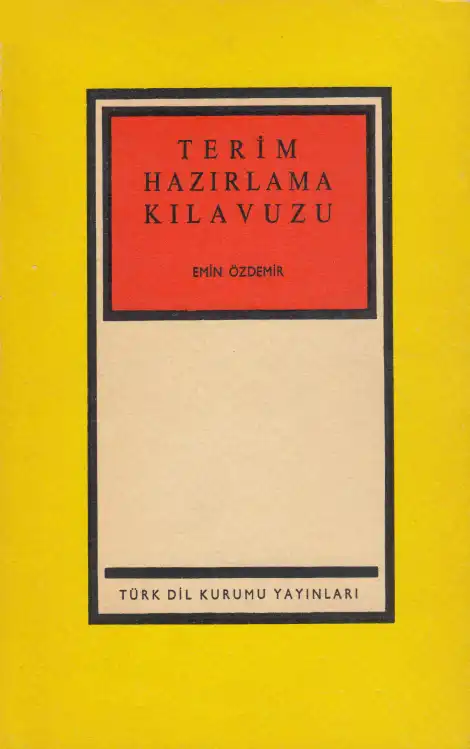 Terim Hazırlama Kılavuzu — Emin Özdemir