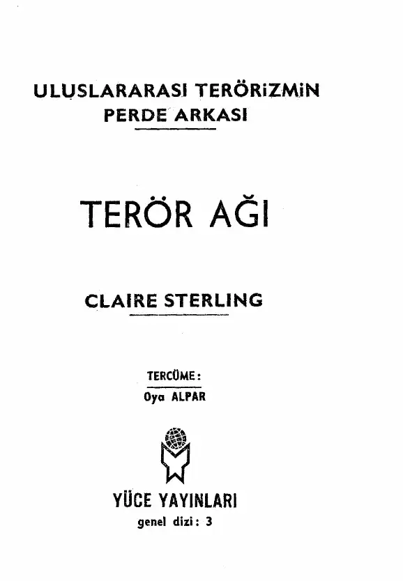 Terör Ağı — Claire Sterling