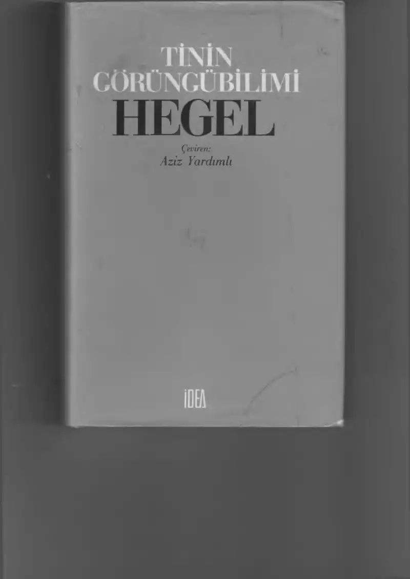 Tinin Görüngübilimi — G.W.F. Hegel
