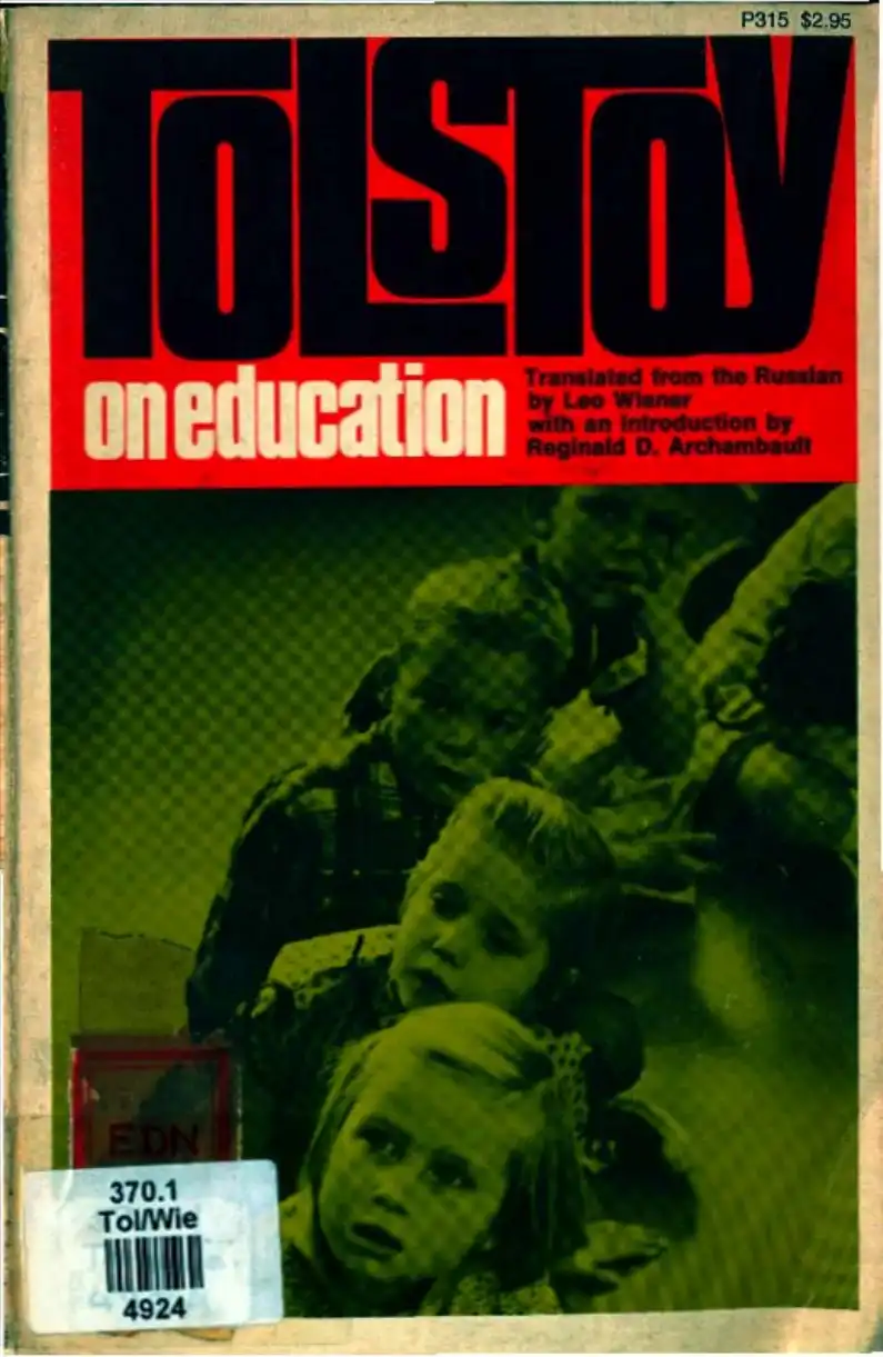 Tolstoy on Education — Leo Wiener