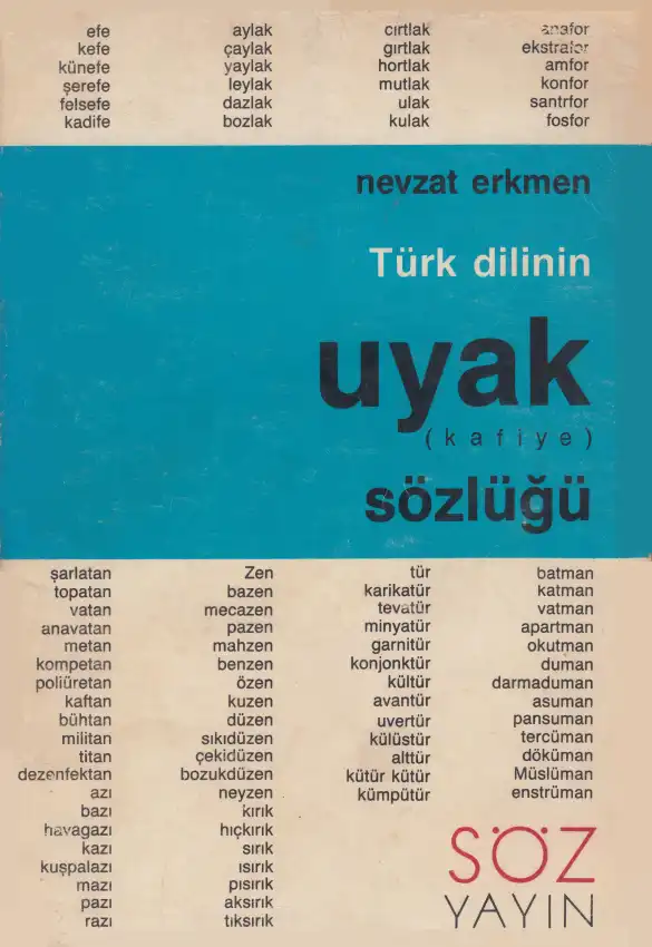 Türk Dilinin Uyak Sözlüğü — Nevzat Erkmen