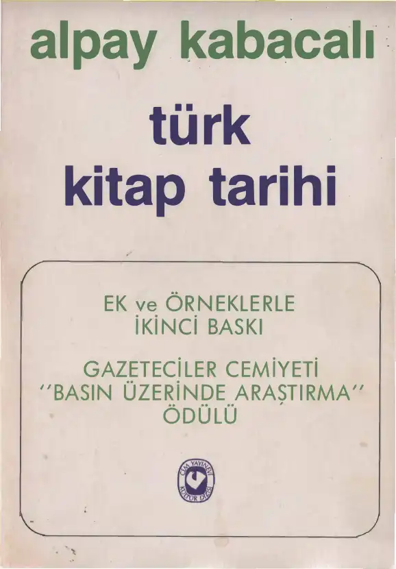 Türk Kitap Tarihi — Alpay Kabacalı