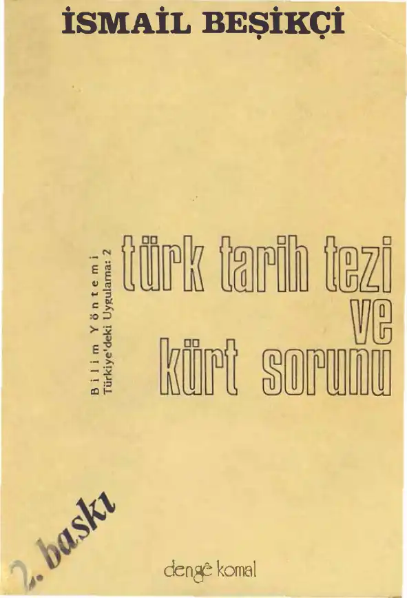 Türk Tarih Tezi ve Kürt Sorunu — İsmail Beşikçi