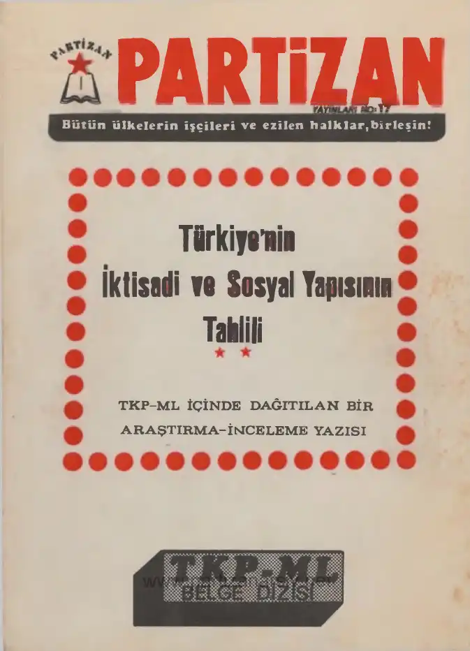 Türkiye'nin İktisadi ve Sosyal Yapısının Tahlili — Bilinmiyor