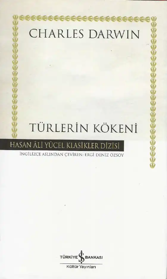 Türlerin Kökeni — Charles Darwin