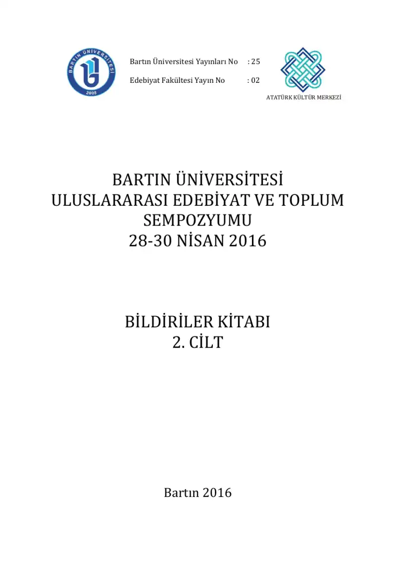 Uluslararası Edebiyat ve Toplum Sempozyumu Bildiriler Kitabı 2. Cilt — Hacı İbrahim Delice (Editör)