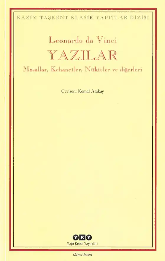 Yazılar — Leonardo da Vinci