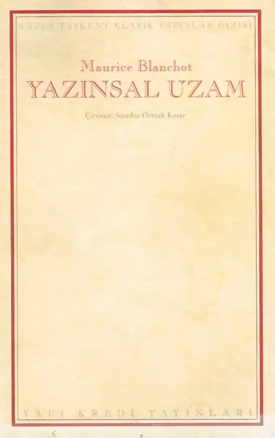 Yazınsal Uzam — Maurice Blanchot