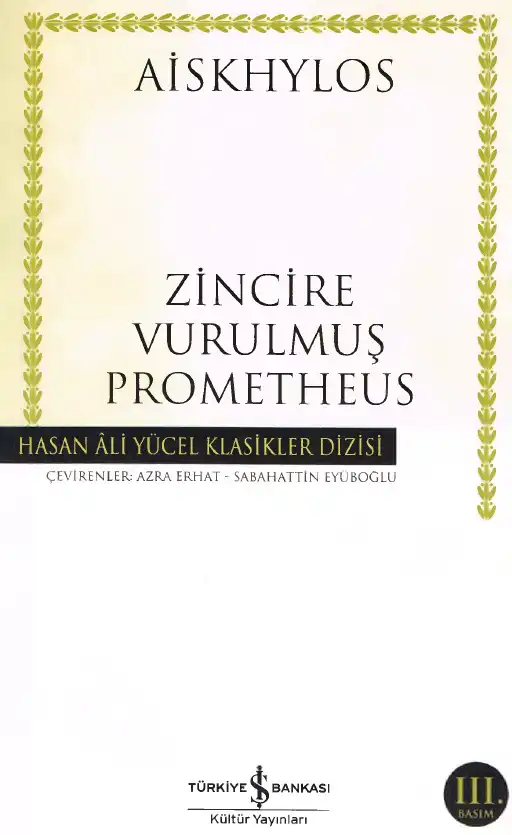 Zincire Vurulmuş Prometheus — Aiskhylos
